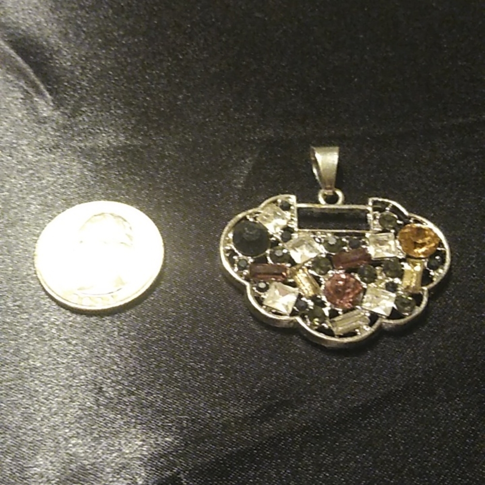 Faux Jeweled Pendant